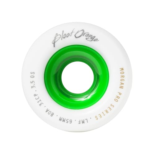 Blood Orange Morgan 65mm Longboard Wheel for Sliding, Surfskate, Cruising, Electric Skateboard, Freeride, LDP. (80a - Green)