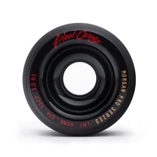 Blood Orange Morgan 65mm Longboard Wheel for Sliding, Surfskate, Cruising, Electric Skateboard, Freeride, LDP. (82a - Black)