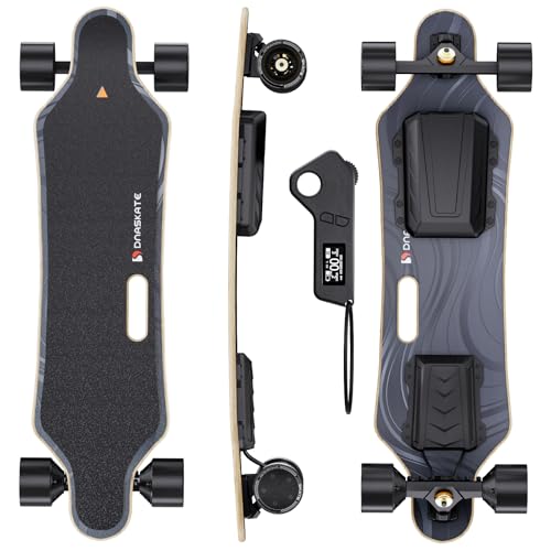 Dnaskate V20 Electric Skateboard with Remote, 28 Mph Top Speed,22 Miles Range,1000W Hub-Motor, Longboard Skateboard for Adults ＆Teens (V20-90mm Pu Wheel)