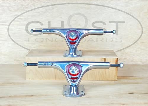 GHOST BOARDS Longboard Skateboard Trucks - Longboard Trucks Built for Strength & Smooth Carving - Long Board Truck Designed for Dancing, Downhill & Cruising - Set of (2) Trucks Fit on All Longboards