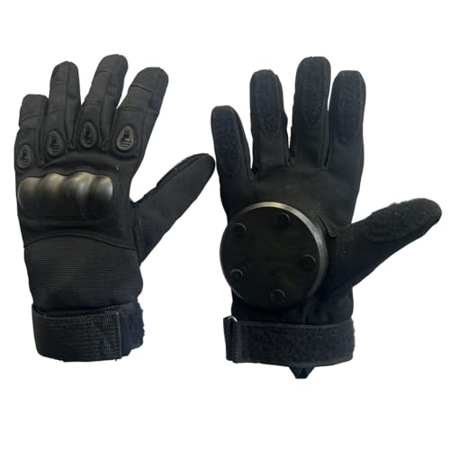 Glield Longboard Slide Gloves Spark Pucks and Two Gloves, for Downhill Longboarding Skateboarding Roller Skating Sliding CBST06 (Gloves + Palm Pucks)