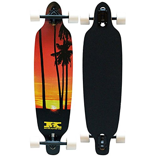 Krown Freestyle Elite Drop Through Longboard, 9.25x36-Inch
