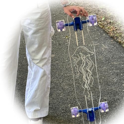 GHOST BOARDS Clear Longboard- Jelly Fish 33