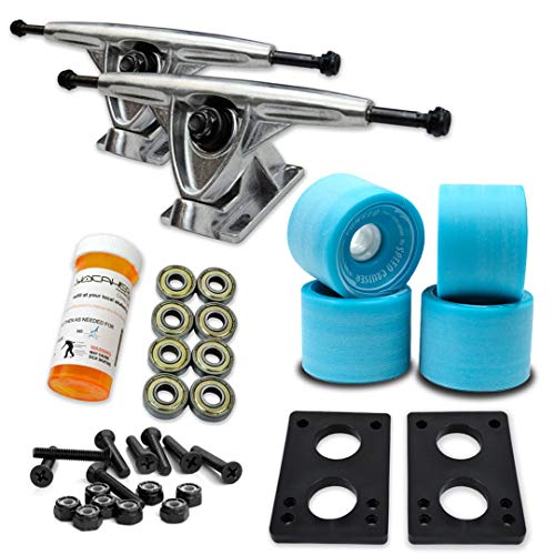 Yocaher Longboard Skateboard Trucks Combo Set 71mm Wheels + 7